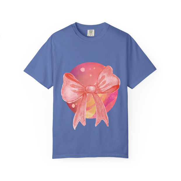 Pink/Yellow Planet Wrapped In Bow Unisex T-Shirt