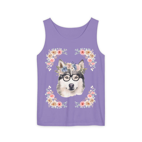 Geeky Goddess Siberian Husky Unisex Tank Top