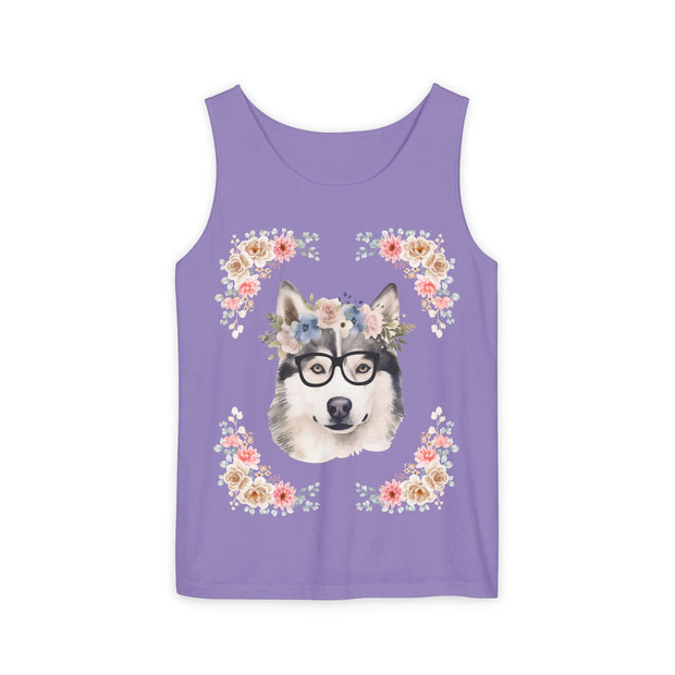 Geeky Goddess Siberian Husky Unisex Tank Top