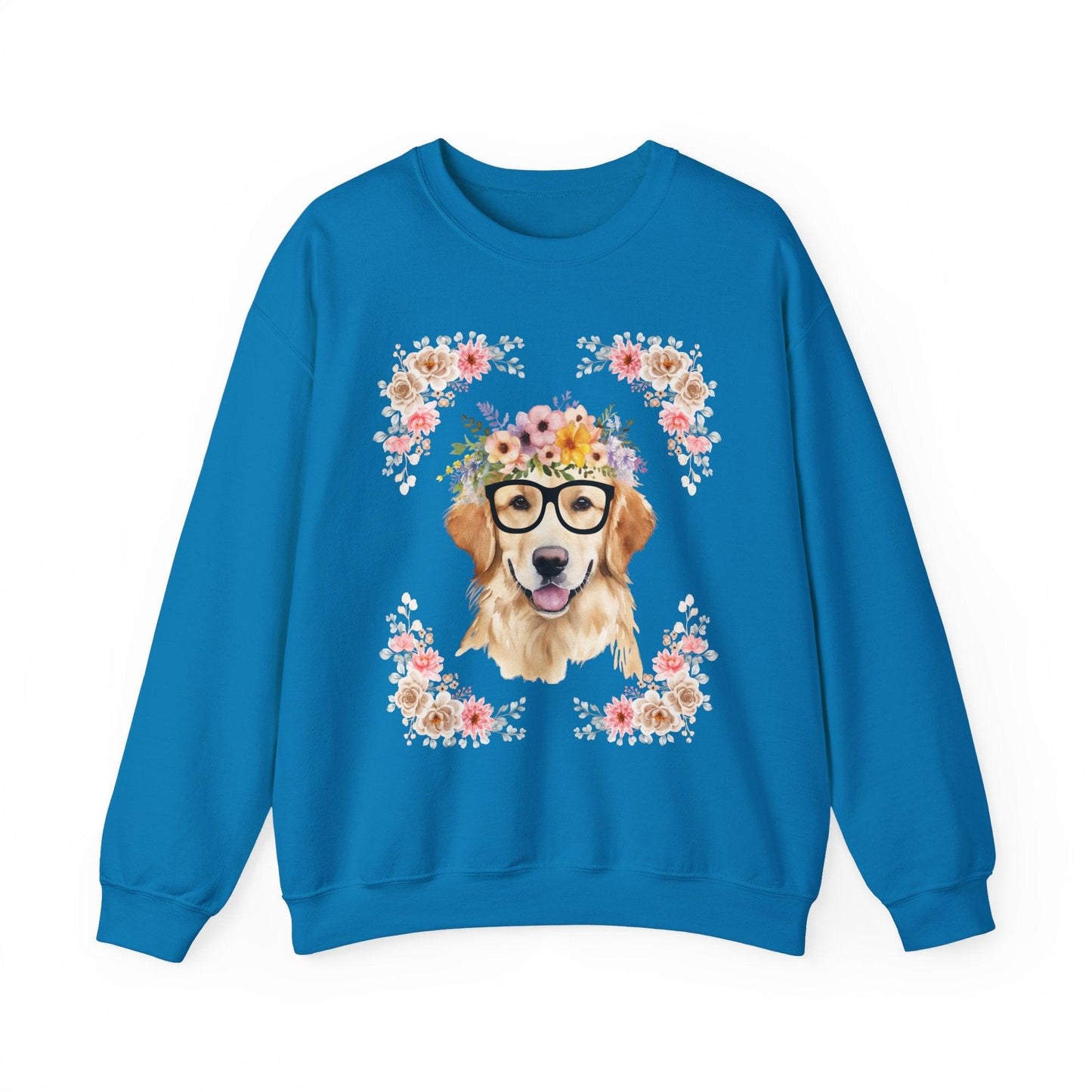 Geeky Goddess Golden Retriever Unisex Crewneck Sweatshirt