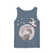 Astronaut Flying To The Moon Unisex Tank Top