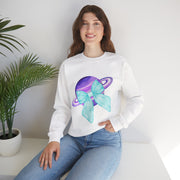 Purple Saturn Wrapped In A Bow Sweatshirt