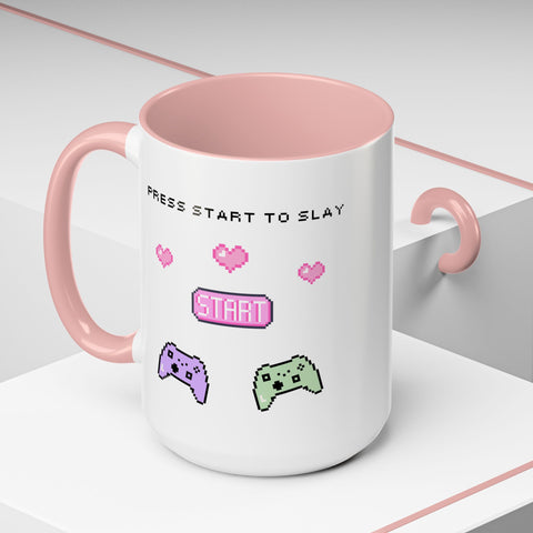 'Press Start To Slay' Accent Coffee Mug