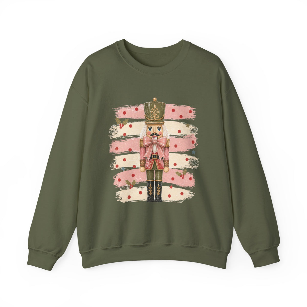 Coquette Nutcracker Sweatshirt, Pink Bow Christmas Crewneck, Nutcracker Christmas Shirt, Girly Holiday Sweatshirt, Vintage Christmas Gift