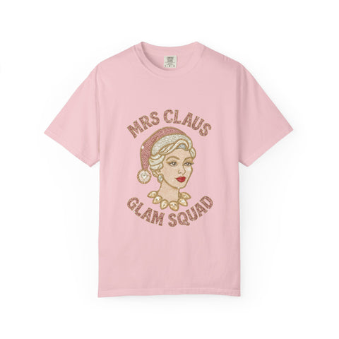 Mrs Claus Glam Squad T-Shirt | Retro Pinup Santa Lady Holiday Tee