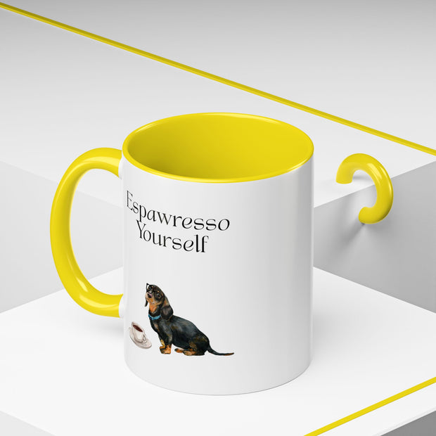 'Espawresso Yourself' Dachshund Accent Coffee Mug