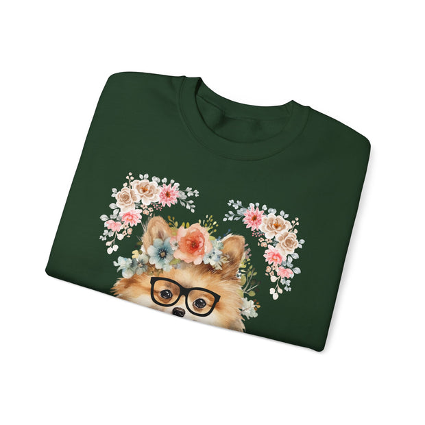 Geeky Goddess Pomeranian Unisex Crewneck Sweatshirt