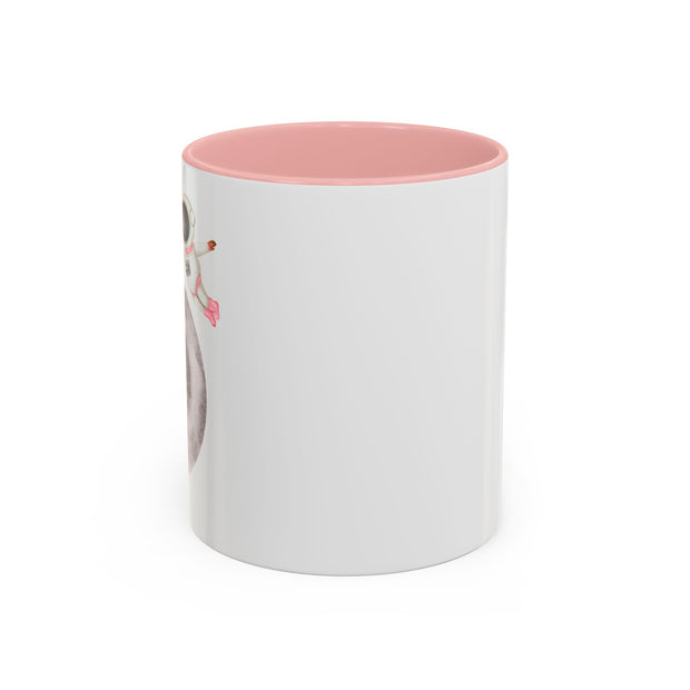 Astronaut Flying To The Moon Accent Coffee Mug