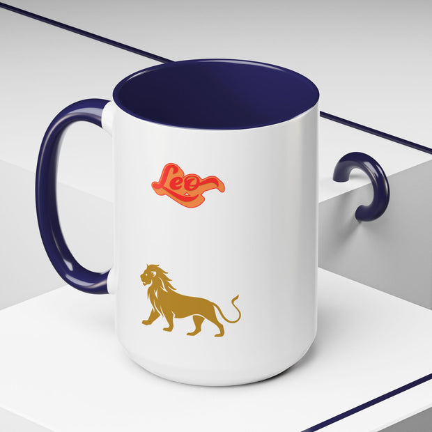 'Leo' Zodiac Accent Coffee Mug