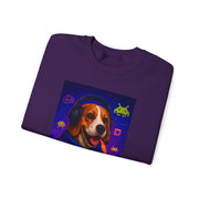 Game On Beagle Sweatshirt, Gamer Gift, Cute Pet Sweatshirt, Video Game Crewneck, Unique Dog Lover Apparel