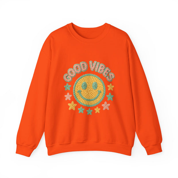 Good Vibes Crewneck Sweatshirt, Cozy Unisex Sweatshirt, Happy Apparel Gift, Positive Energy Fashion, Comfortable Casual Wear, Trendy [...]