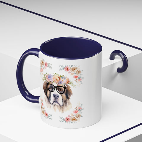 Geeky Goddess Saint Bernard Accent Coffee Mug