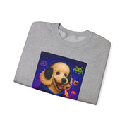 Gamer Dog Sweatshirt, Unisex Crewneck, Cute Gaming Apparel, Gift for Pet Lovers, Funny Sweatshirt, Cozy Gaming Clothing