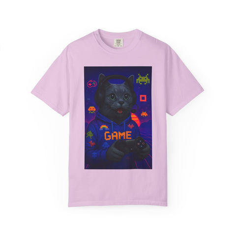 Game On Dark Gray Cat T-shirt