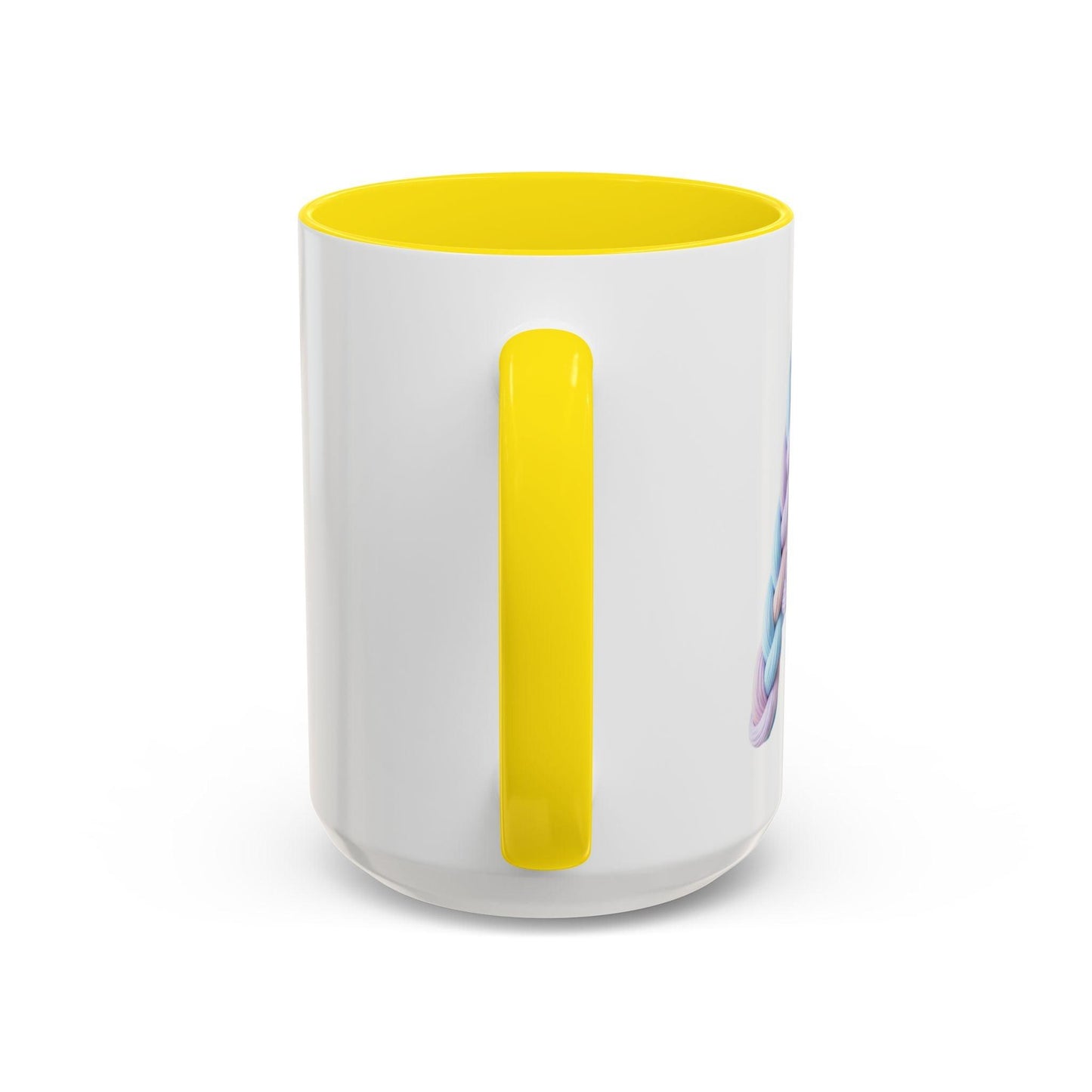 Minimalist Embroidery Typography Accent Coffee Mug | Pastel Thread Design