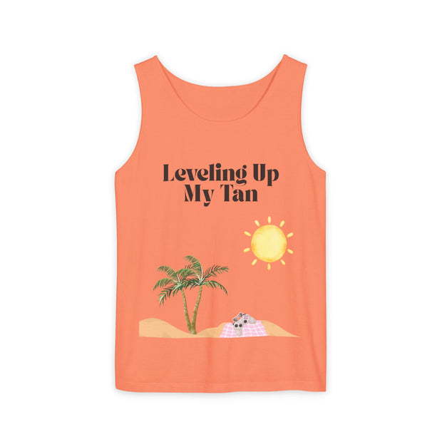 'Leveling Up My Tan' Unisex Tank Top