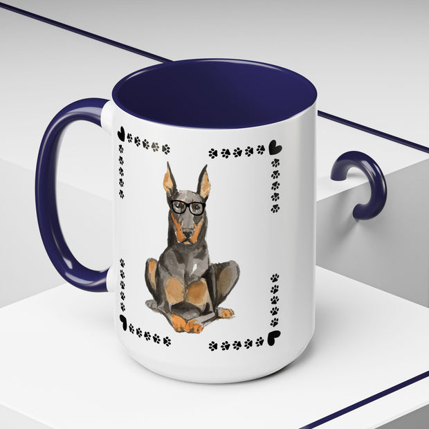 Geeky Good Doberman Accent Coffee Mug