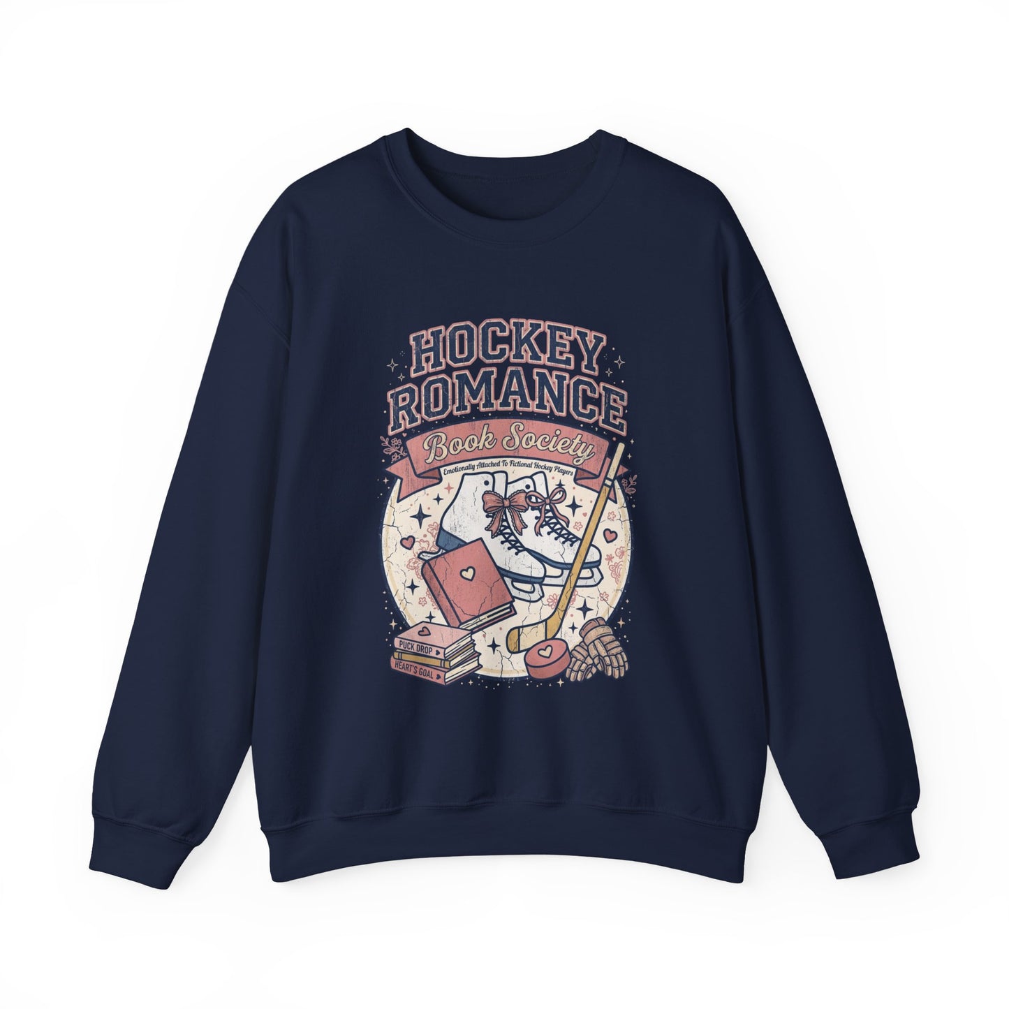 Hockey Romance Sweatshirt, Booktok Hockey Romance Crewneck, Romance Reader Sweatshirt, Cozy Hockey Book Girly Gift