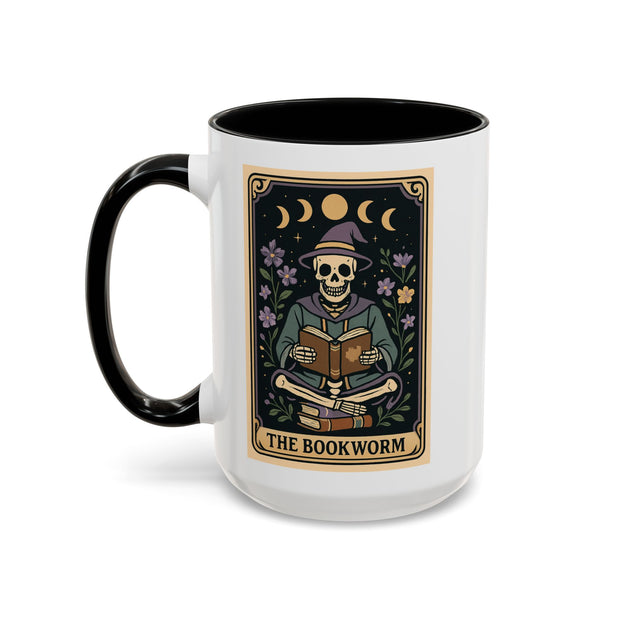 'The Bookworm' Tarot Card Accent Coffee Mug