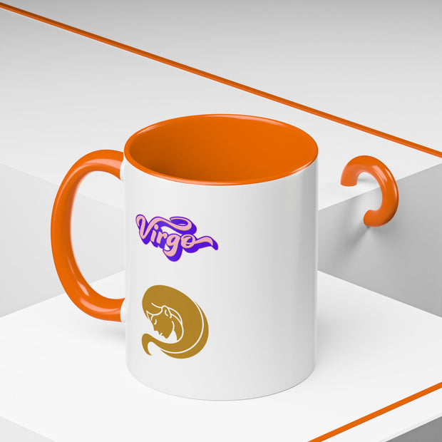 'Virgo' Zodiac Accent Coffee Mug