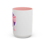 Pink/Purple Planet Wrapped In A Bow Accent Coffee Mug