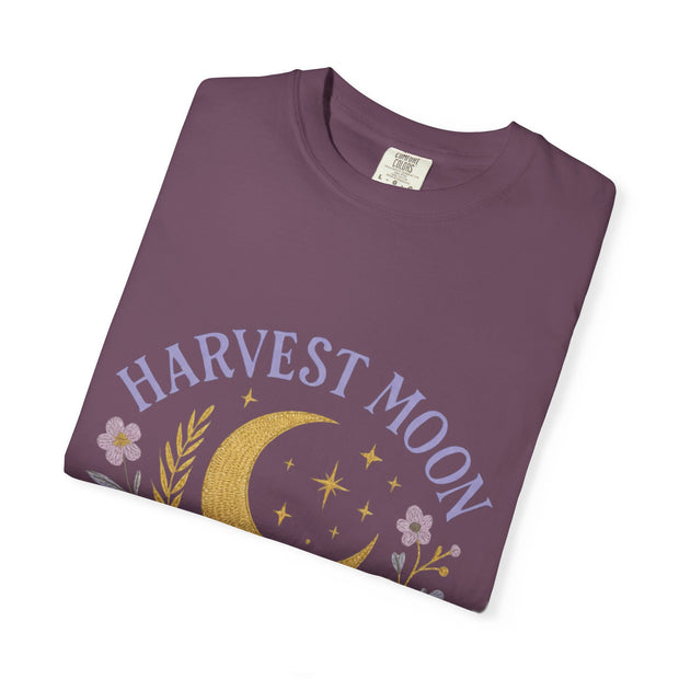 Harvest Moon Society Unisex T-Shirt, Cozy Graphic Tee, Astrology Apparel, Gift for Moon Lovers, Autumn Style, Casual Wear