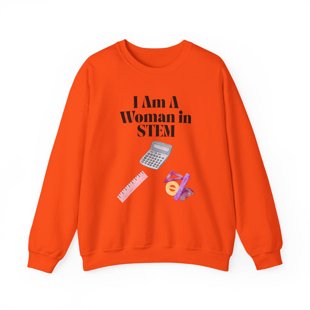 'I Am A Woman in STEM' Mathematics Unisex Crewneck Sweatshirt