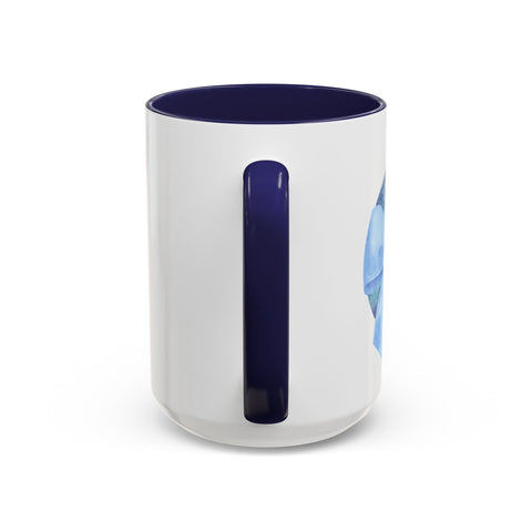 Blue/Green Planet Wrapped In A Bow Accent Coffee Mug