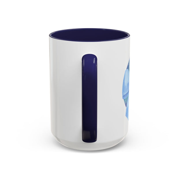 Blue/Green Planet Wrapped In A Bow Accent Coffee Mug