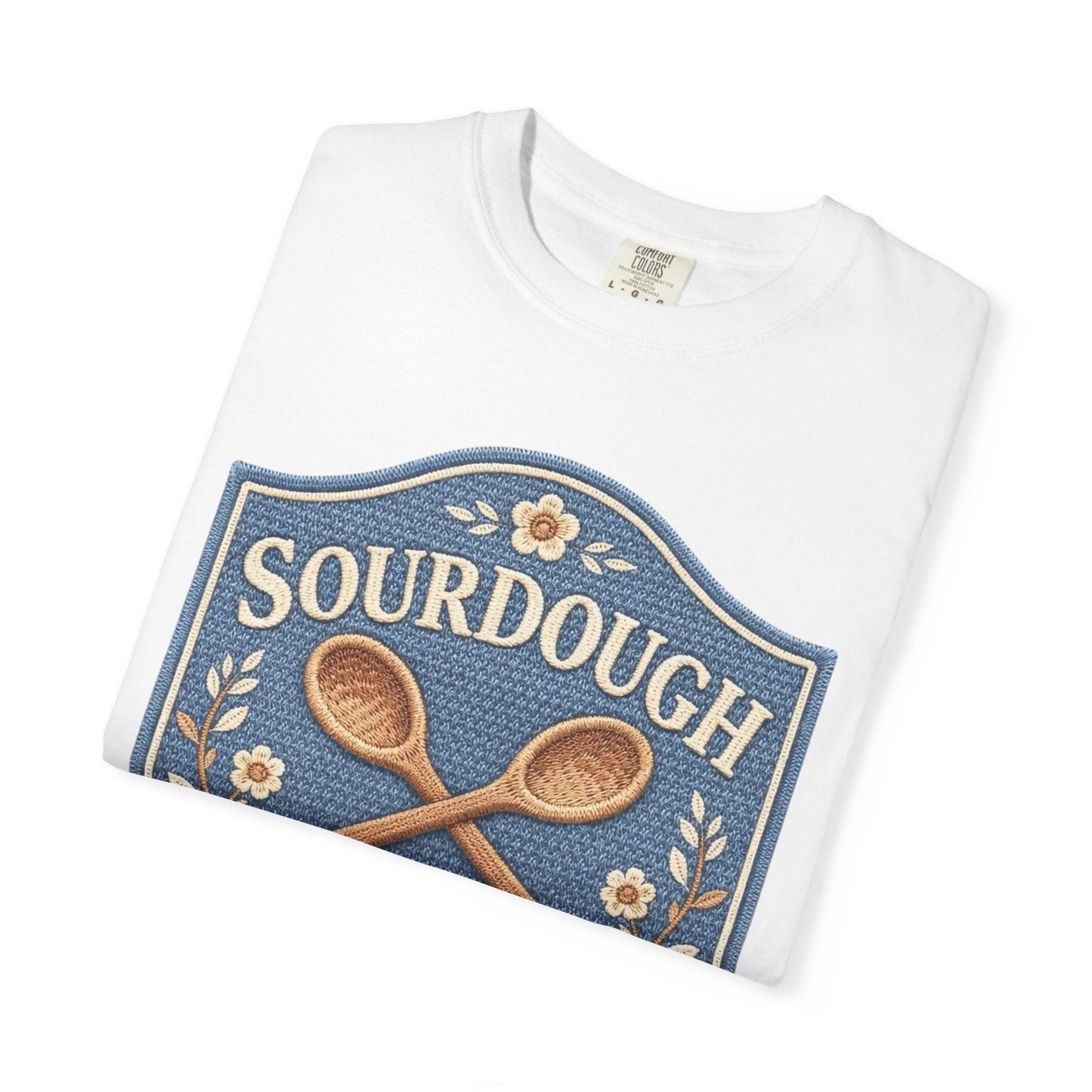 Sourdough Social Club T-shirt | Vintage Baking Badge, Bread Loaf & Spoons