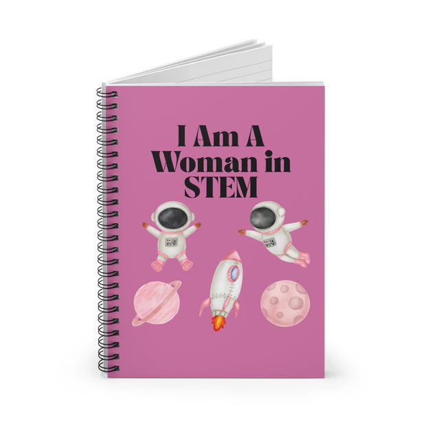 'I Am A Woman in STEM' Astronaut Spiral Notebook