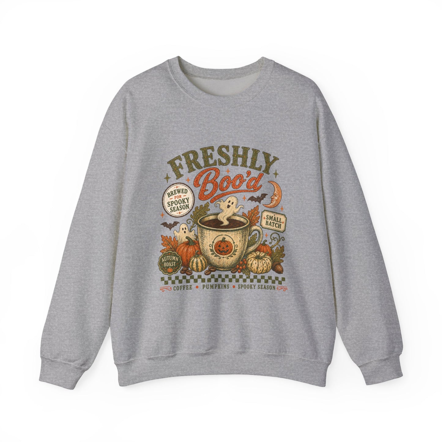 Freshly Boo'd Coffee Crewneck Sweatshirt | Pumpkin Spice Autumn