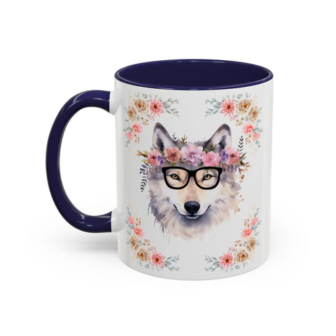Geeky Goddess Wolf Accent Coffee Mug