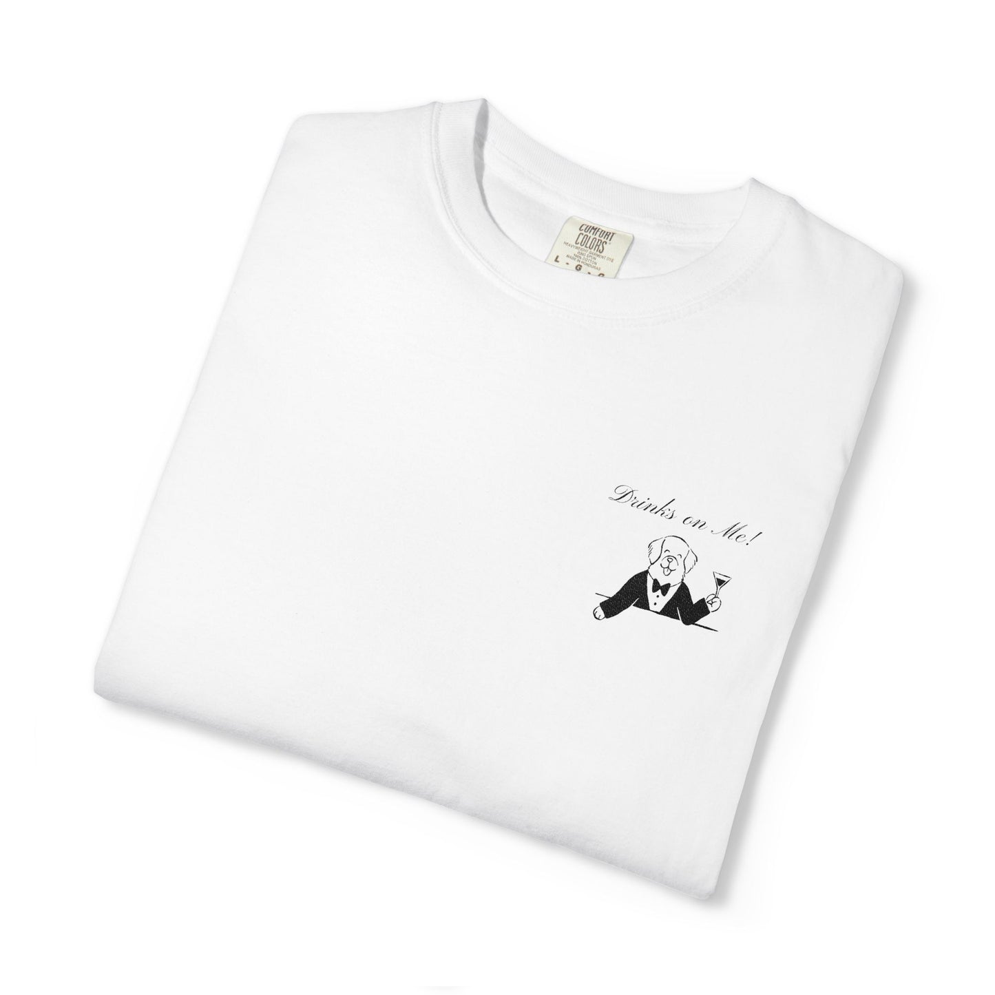 Drinks On Me Wedding Shirt, Funny Dog Bride Tee, Cocktail Hour Bridal Shirt, Cute Puppy Wedding Tee, Bachelorette Shirt