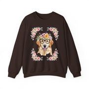 Geeky Goddess Golden Retriever Unisex Crewneck Sweatshirt