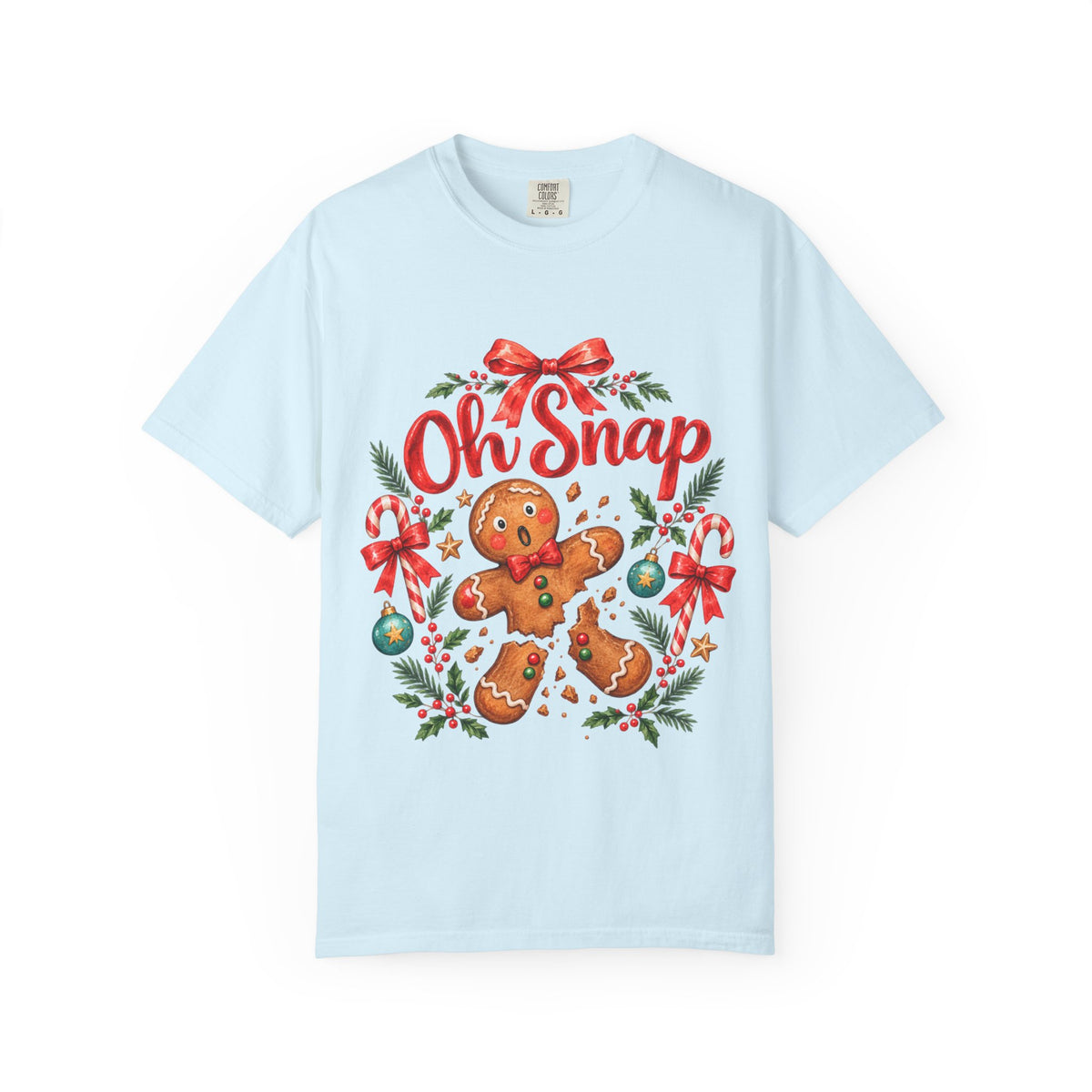 Oh Snap Gingerbread Man T-Shirt | Christmas Cookie Holiday Tee