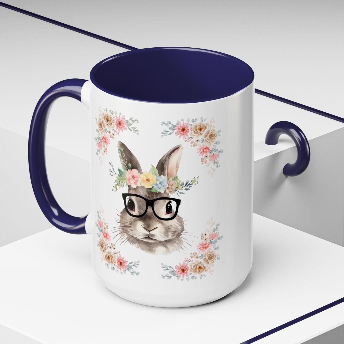 Geeky Goddess Bunny Accent Coffee Mug