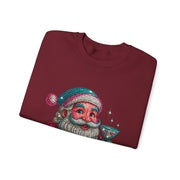 Retro Santa Holding Martini Sweatshirt | Vintage Christmas Crewneck