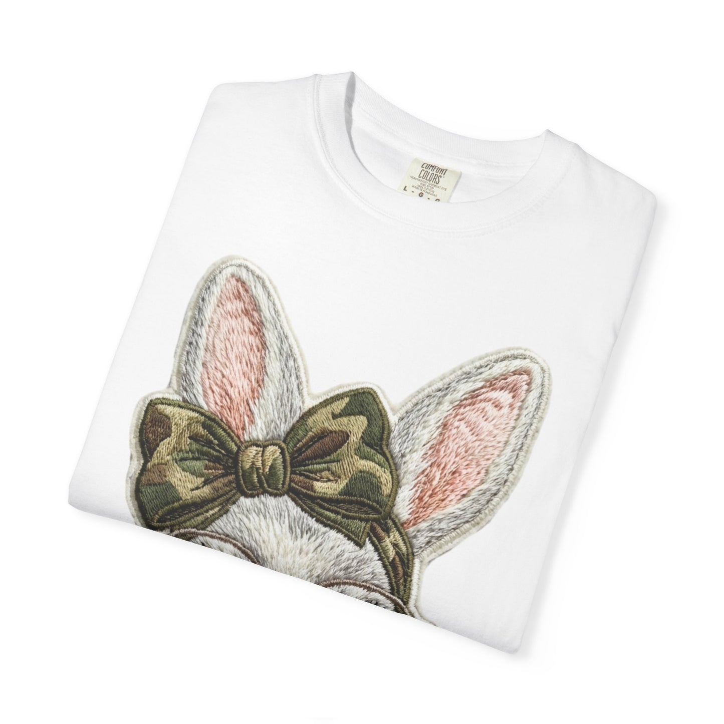 Hipster Bunny Illustration T-Shirt | Bunny with Glasses and Bow