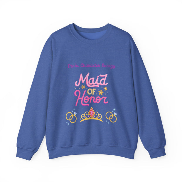 'Main Character Energy: Maid of Honor' Unisex Crewneck Sweatshirt