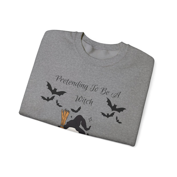 'Pretending To Be A Witch' Unisex Crewneck Sweatshirt