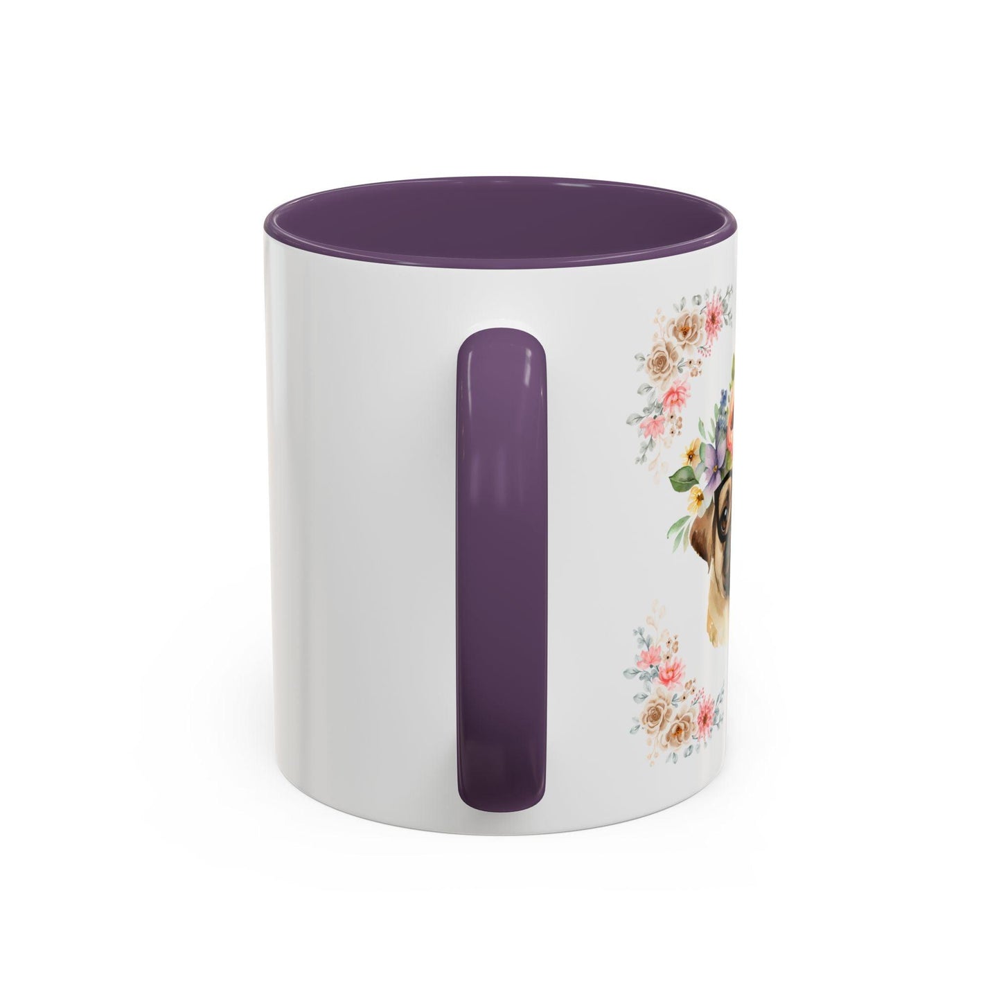 Geeky Goddess Pug Accent Coffee Mug
