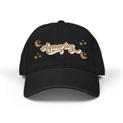'Aquarius' Demin Embroidered Cap