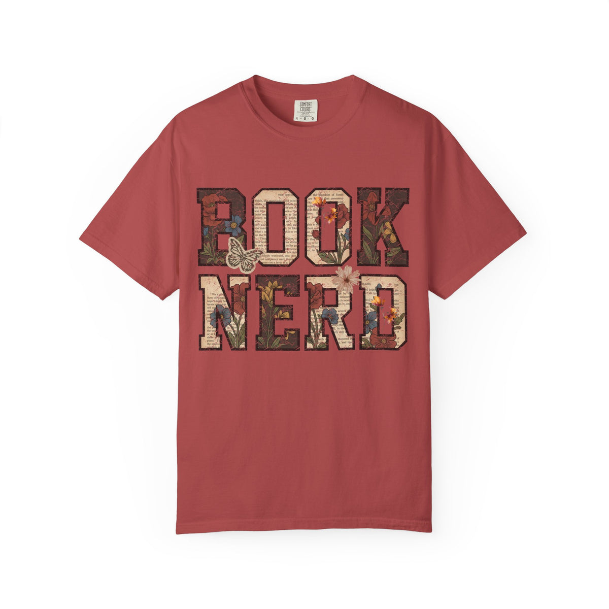 Book Nerd T-Shirt | Vintage Collage Lettering, Reading Lover Tee