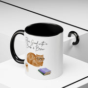 'Feline Good With A Book & Brew' Accent Coffee Mug