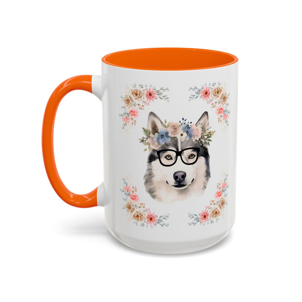 Geeky Goddess Siberian Husky Accent Coffee Mug