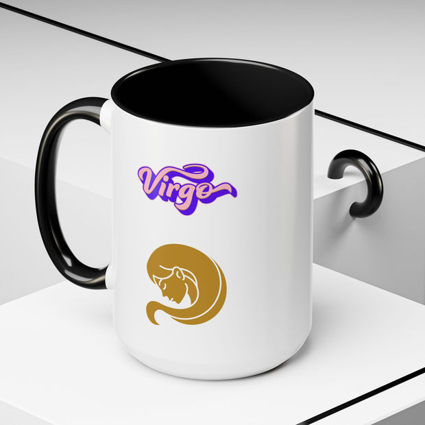 'Virgo' Zodiac Accent Coffee Mug