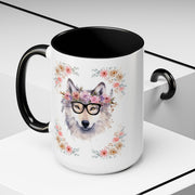 Geeky Goddess Wolf Accent Coffee Mug