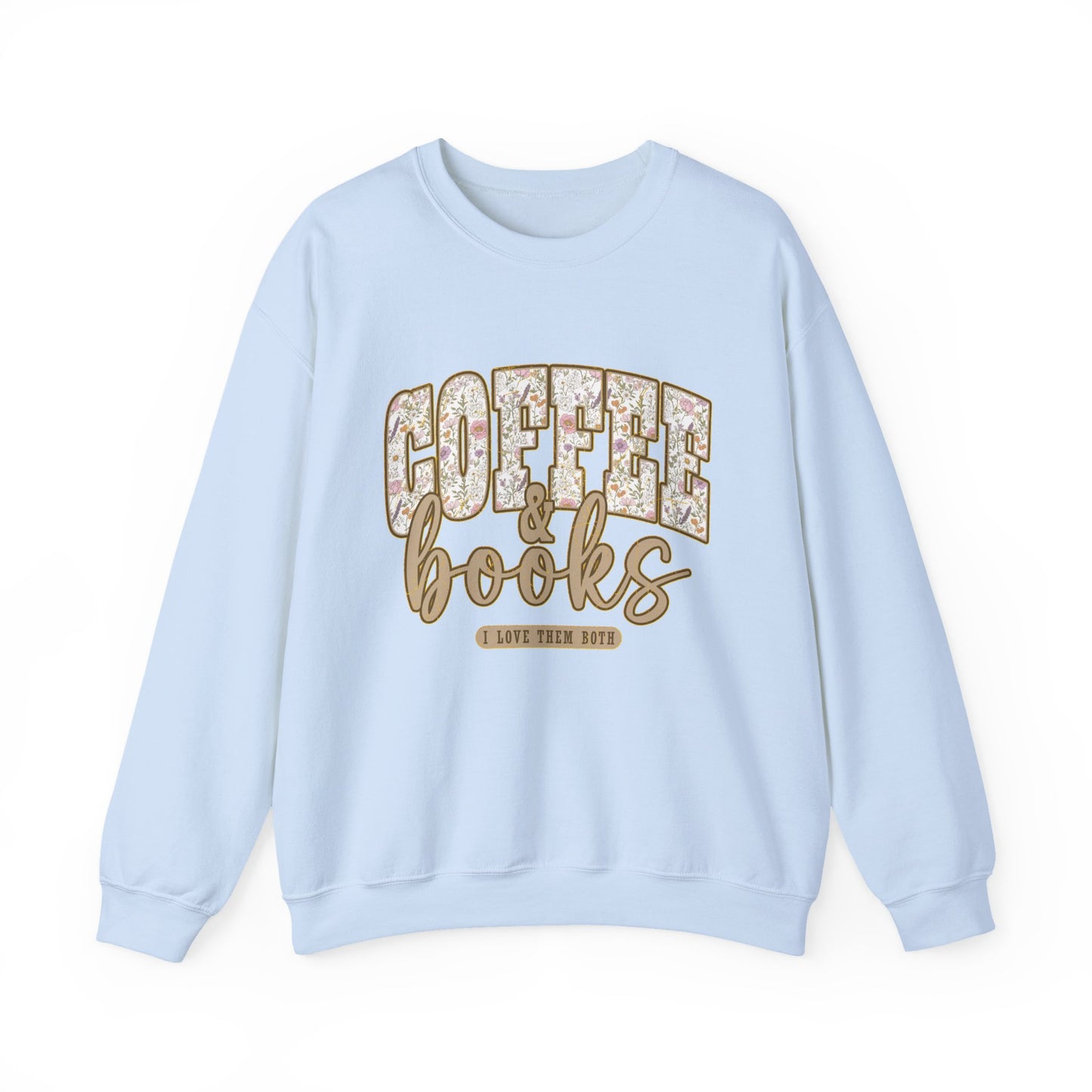 Coffee & Books Crewneck Sweatshirt | Cozy Reading Coffee Shirt