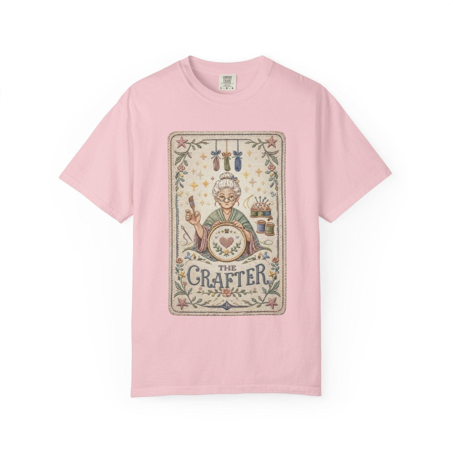 The Crafter Illustration T-Shirt | Vintage Crafting Design, Sewing Embroidery